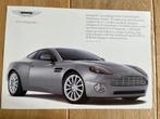 Aston Martin V12 Vanquish sheet autofolder brochure, Overige merken, Ophalen of Verzenden, Zo goed als nieuw