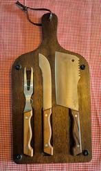 Vintage Bestekset op Houten Plank, Ophalen of Verzenden, Zo goed als nieuw, Hout