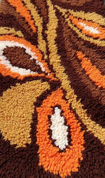 Vintage smyrna loper tafelkleed psychedelisch oranje 110x37 beschikbaar voor biedingen