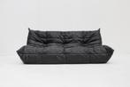 Vintage Togo Ligne Roset 3-zits sofa  zwart leer 1990s, Vintage, design, 150 tot 200 cm, Driepersoons, Ophalen of Verzenden