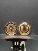 2 vergulde 1 euro munten, Ophalen of Verzenden, Overige landen, 1 euro
