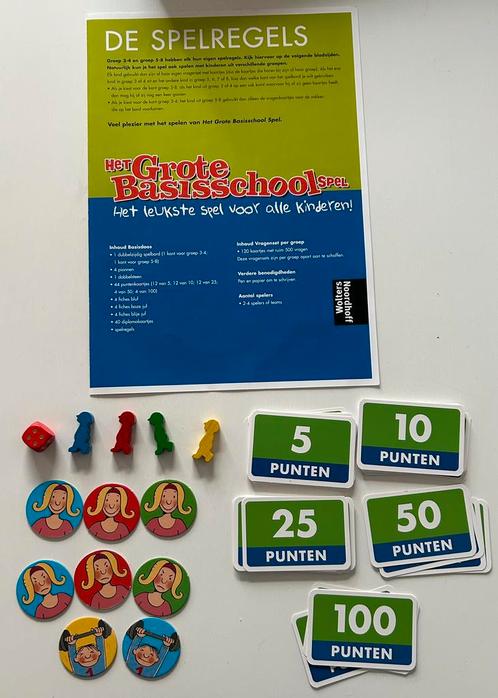 Onderdelen Het grote Basisschool spel, Hobby en Vrije tijd, Gezelschapsspellen | Bordspellen, Zo goed als nieuw, Ophalen of Verzenden