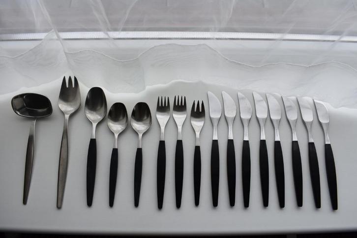 Gense Focus de luxe Folke Sweden mes messen lepel vork sla, Huis en Inrichting, Keuken | Bestek, Gebruikt, Los bestek, Rvs of Chroom