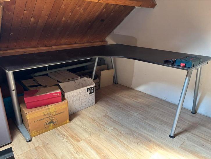 Ikea Galant hoekbureau (oud model) - hoogte verstelbaar, Huis en Inrichting, Bureaus, Gebruikt, Bureau, In hoogte verstelbaar