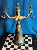 Bronzen “Minoïsche Slangengodin Ariadne” (17x12x4,5cm), Antiek en Kunst, Antiek | Koper en Brons, Ophalen of Verzenden