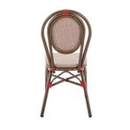 Terrasstoel bamboe look aluminium - Franse stijl, Ophalen of Verzenden, Nieuw, Rood, Vijf, Zes of meer stoelen