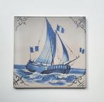 Oude blauwwitte tegel Sphinx Maastricht - zeilschip, Antiek en Kunst, Ophalen of Verzenden