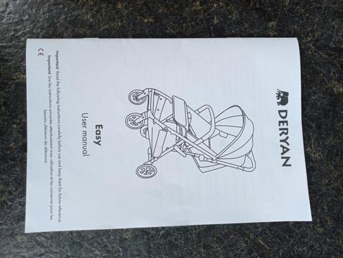 Deryan Easy buggy, zwart, Kinderen en Baby's, Buggy's, Zo goed als nieuw, Overige merken, Regenhoes, Verstelbare rugleuning, Voetenzak