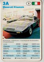 C312 autokaartje 3a maserati khamsin, Ophalen of Verzenden, Zo goed als nieuw, Auto's