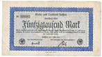 Duitsland 50.000 Mark 1923 Tegoedbon Aachen