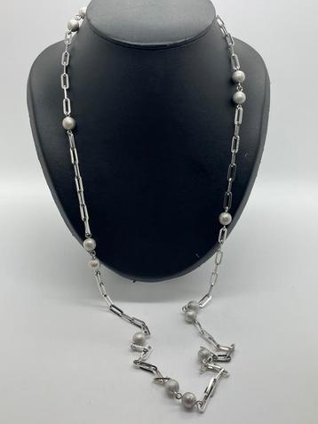 Z999 Prachtige zilveren balletjes ketting 80 cm beschikbaar voor biedingen