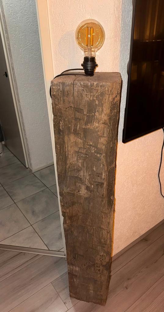 Staande lamp van meerpaal, Huis en Inrichting, Woonaccessoires | Zuilen en Pilaren, Ophalen