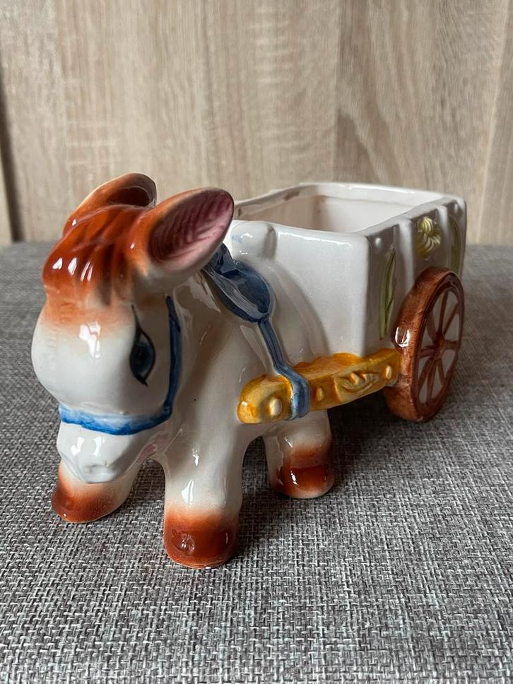 Vintage Ezel Bloempot, Antiek en Kunst, Antiek | Keramiek en Aardewerk, Ophalen of Verzenden