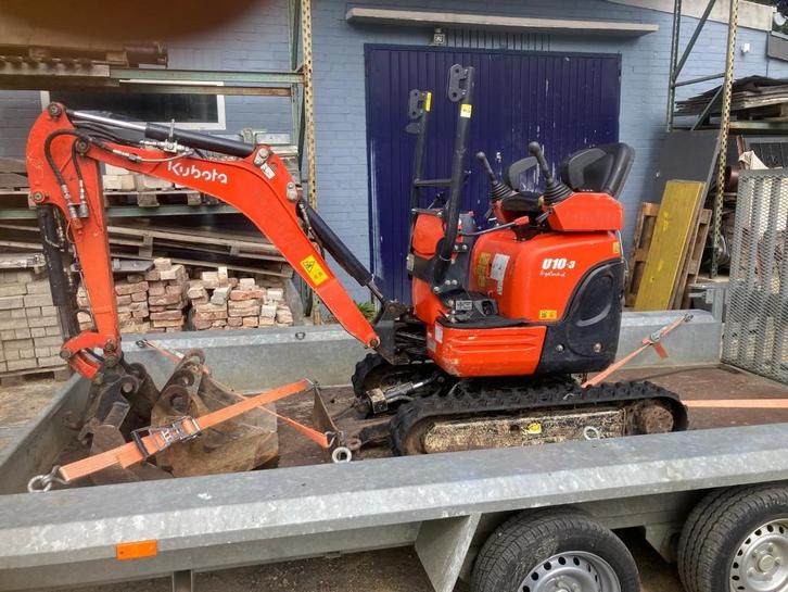 Kubota U10-3 met Joystick L/R en extra functies, Zakelijke goederen, Machines en Bouw | Kranen en Graafmachines, Graafmachine