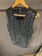 Escada Blouse top zwart Met kralen maat L, Ophalen of Verzenden, Zo goed als nieuw, Maat 38/40 (M), Zwart