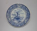 By Boch Belgium Delfts blauw vintage wandbord porselein, Ophalen of Verzenden