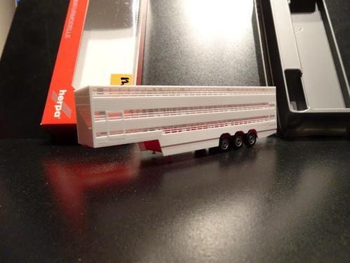 280 herpa 076333-002 vee oplegger blanco wit 1:87 truck, Hobby en Vrije tijd, Modelauto's | 1:87, Nieuw, Bus of Vrachtwagen, Herpa
