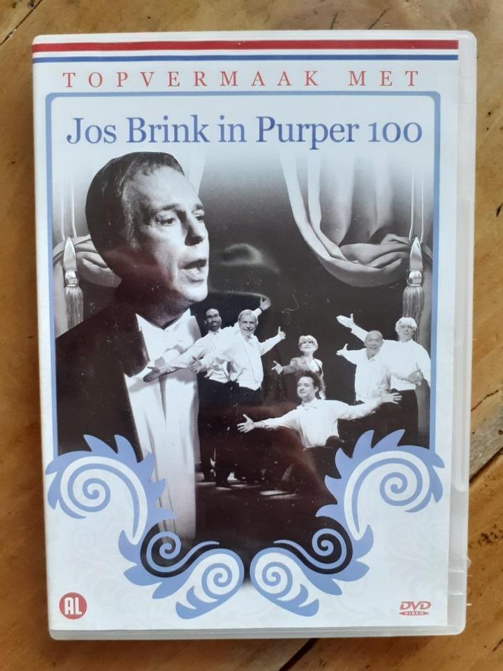 Dvd ‘Jos Brink in Purper 100’ uit serie ‘Topvermaak met’, Cd's en Dvd's, Dvd's | Cabaret en Sketches, Zo goed als nieuw, Tv-programma of Sketches