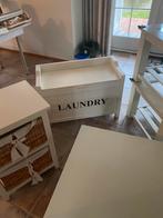 Leuk wit setje tafels kusje kastje, Ophalen of Verzenden, Zo goed als nieuw