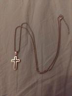 Goude kruis ketting, Sieraden, Tassen en Uiterlijk, Kettingen, Met hanger, Nieuw, Ophalen of Verzenden, Goud