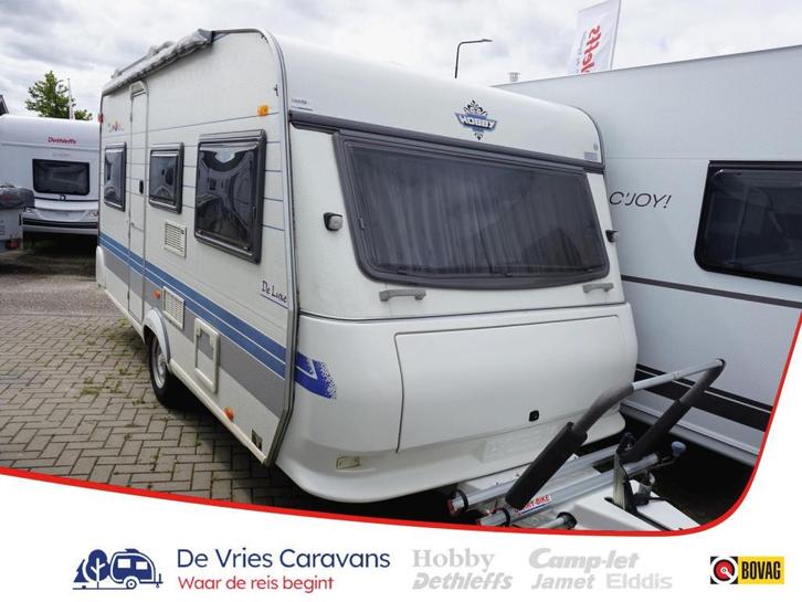Hobby De luxe Easy 450, Caravans en Kamperen, Caravans, Bedrijf, tot en met 4, 750 - 1000 kg, Rondzit, Hobby, Dwarsbed, Overige typen