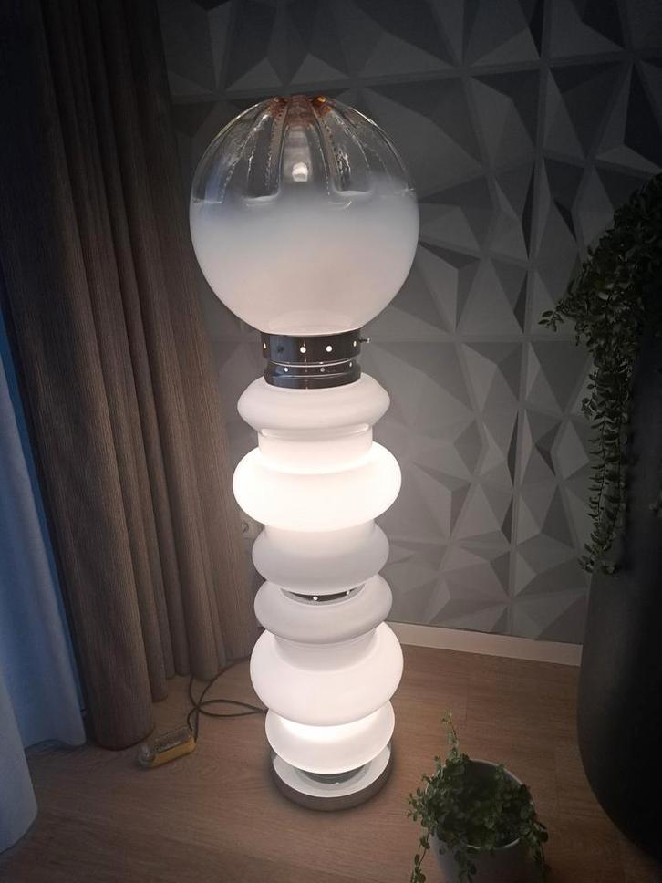 Carlo Nason  birillo Vloerlamp - LED Omgebouwd - Jaren '70, Huis en Inrichting, Lampen | Vloerlampen, Ophalen of Verzenden