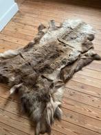 Rendiervel - huid tapijt - noorwegen, Beige, Ophalen of Verzenden, Zo goed als nieuw, Rechthoekig