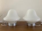 set space age mushroom mid-century modern MCM lampen, MCM, Ophalen of Verzenden, Zo goed als nieuw, Glas