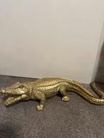 Gouden krokodil, Verzamelen, Beelden en Beeldjes, Verzenden, Nieuw, Dier