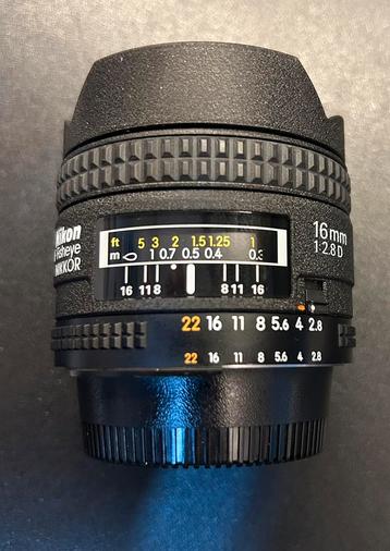 Nikon AF 16mm /f2.8 D Nikkor Fisheye beschikbaar voor biedingen