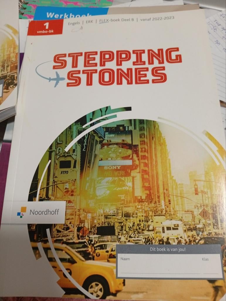 Stepping Stones Engels VMBO-BK Werkboek, Boeken, VMBO, Engels, Noordhoff, Ophalen of Verzenden