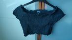 Crop top zwart 158, Zwart, Ophalen of Verzenden, Zo goed als nieuw, Korte mouw