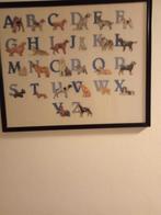 Mooi geborduurd schilderij met honden, Ophalen, 50 tot 75 cm, Schilderij, 50 tot 75 cm