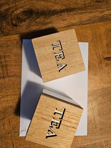 Houten Theedoosjes - Set van 2 beschikbaar voor biedingen