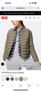 UNIQLO Puffertech Foldable Jacket – Olive Green, Size S, Kleding | Heren, Uniqlo, Ophalen of Verzenden, Zo goed als nieuw, Groen