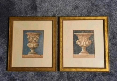 2 Lijsten met Griekse potten, Huis en Inrichting, Woonaccessoires | Lijsten, Zo goed als nieuw, Hout, Ophalen of Verzenden