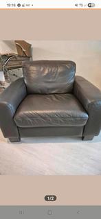 Lederen fauteuil W. Schillig, Huis en Inrichting, Fauteuils, Ophalen, Gebruikt, 75 tot 100 cm, 50 tot 75 cm