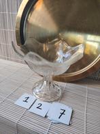 Vintage Glazen Dessert Schaal op Voet, Ophalen of Verzenden