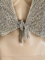 i427 Sarah Pacini mt. M=38/40 kort gehaakt vest vestje gilet, Maat 38/40 (M), Sarah Pacini, Beige, Ophalen of Verzenden