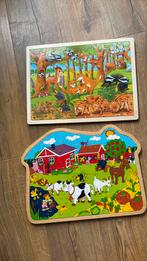 Houten puzzels 30 & 48 stukjes TEAB, Ophalen of Verzenden, 10 tot 50 stukjes, Zo goed als nieuw