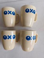 4 OXO pastel bekers - Vintage, Gebruikt, Keramiek, Ophalen of Verzenden, Overige stijlen
