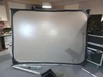 Da-Lite projectiescherm 244 x 182,5 inc doorzicht spandoek, Ophalen, Handmatig, Gebruikt