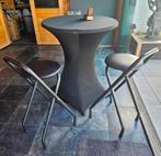 barkrukken set  zwart opklapbaar, Ophalen, 60 tot 90 cm, Zo goed als nieuw, Metaal