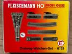 Fleischmann 6193 Profi Rails " Driewegwissel-set-E "., Hobby en Vrije tijd, Fleischmann, Analoog, Ophalen of Verzenden, Rails