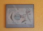Airbrush schilderij inclusief  lijst., Ophalen, Zo goed als nieuw, Metaal of Aluminium