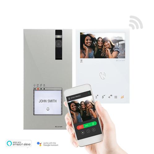 Comesit Video deurbel + intercom met scherm, Huis en Inrichting, Deurbellen, Zo goed als nieuw, Draadloos, Compatibel met smartphone