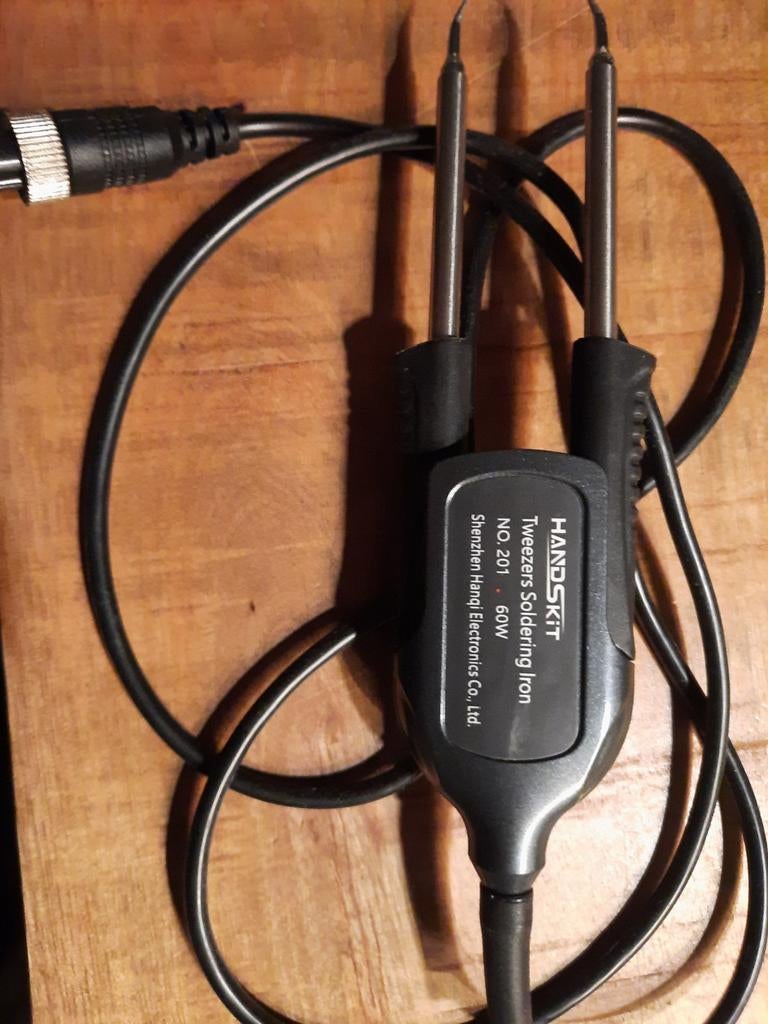 HANDSKIT Tweezers Soldeerbout NO.201 - 60W, Ophalen of Verzenden, Gebruikt, Minder dan 150 ampère, Elektroden