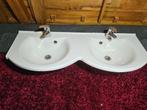 dubbele wasbak, Huis en Inrichting, Badkamer | Badkamermeubels, Ophalen, Gebruikt, 100 tot 150 cm, Minder dan 100 cm