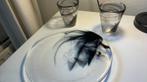 Kosta Boda schaal+glas bekers design glas. Samen tk.OPHALEN, Ophalen