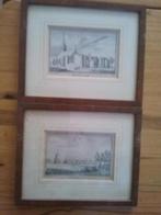 Twee etsjes van A.Rademaker van Katwijk, Antiek en Kunst, Ophalen of Verzenden